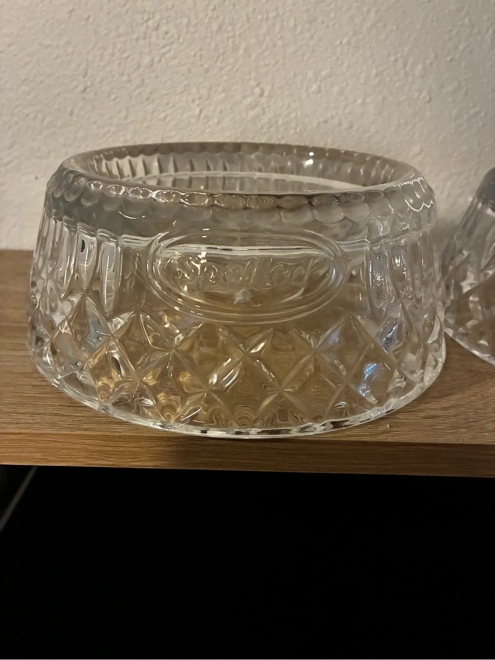 Godinger “Spoiled” Cut Crystal Pet Bowls Set of 2 Cat Dog